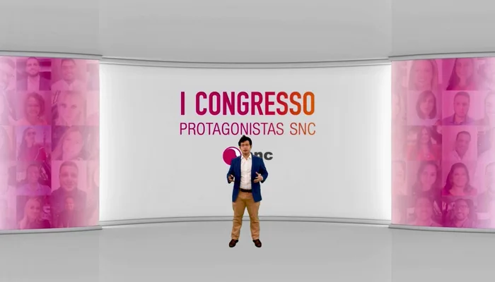 Congressos virtuais com cenário 3D