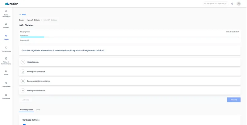 E-book interativo renderizado dentro da plataforma de um LMS Graphis